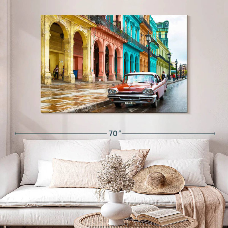Lilie Cuba Fuerte - Architecture colorée La Havane, H 34 po x l 51 po