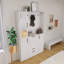 Banc d'entrée avec armoire à chaussures intégrée, design 3 en 1 et porte d'armoire en miroir, arbre d'entrée avec 4 crochets robustes et siège pliable