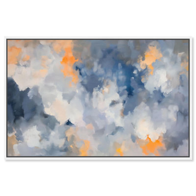Fleeting Atmosphere I Blue Art Canvas Print by Art Remedy