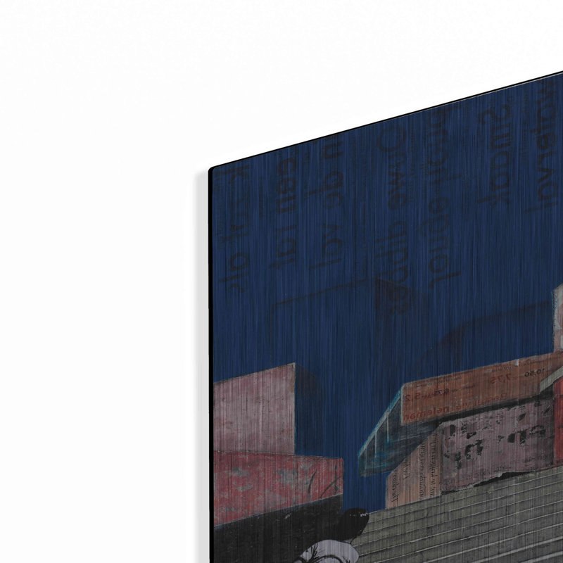 «The Blue Buildings» par DB Waterman, H 16 po x l 12 po