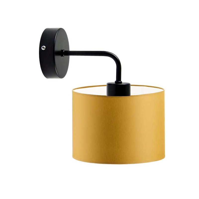 Ayanne Steel Armed Sconce, Black, Mustard