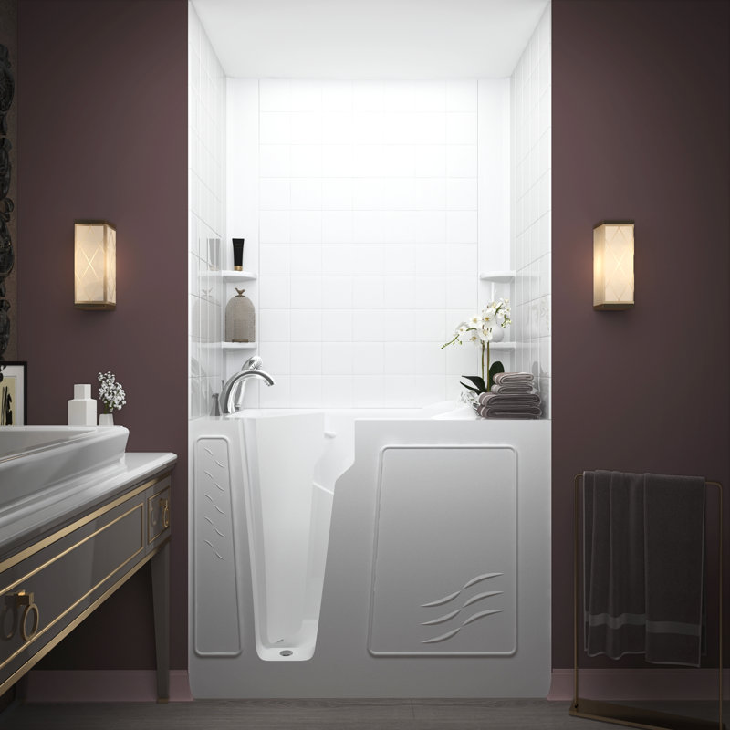 Flagstaff 52" x 29" Walk In Soaking Bathtub, Left, White