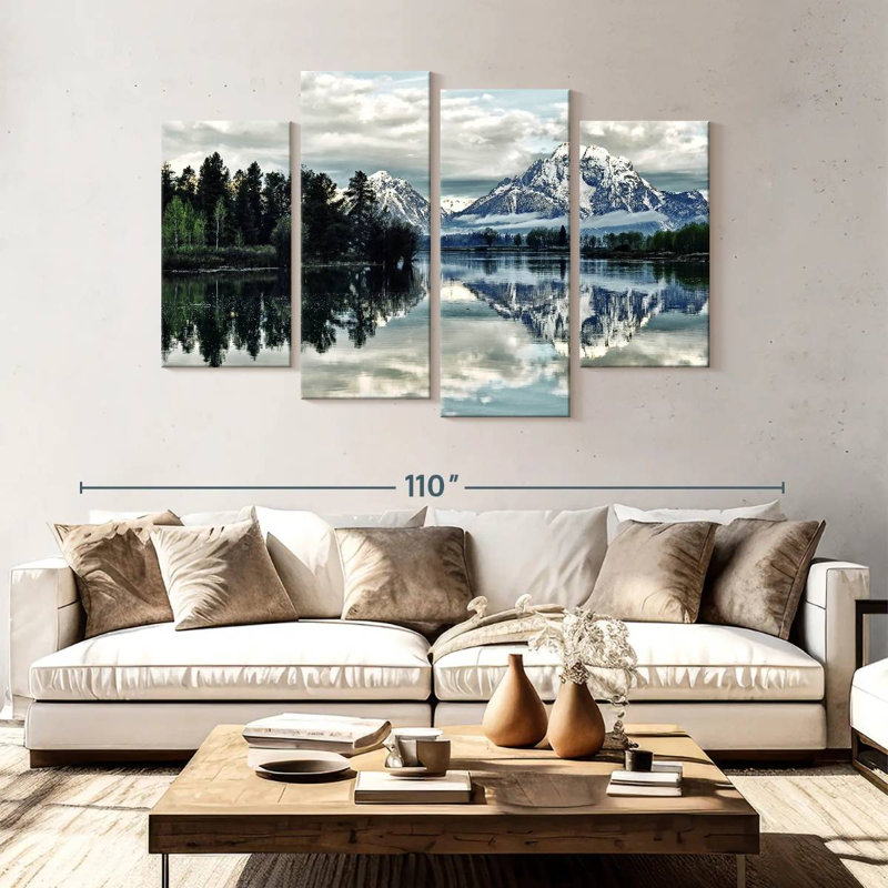 Ensemble 4 pièces Jackson Hole On Canvas, H 54 po x l 84 po x P 1,25 po