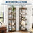 Industrial Bookshelf: a Spacious 5-Tier Wide Bookcase with 14 Open Shelves. Features a Sturdy Metal Frame & Tall Storage Rack Design