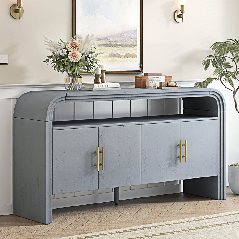 Buffet armoire avec portes, Gris