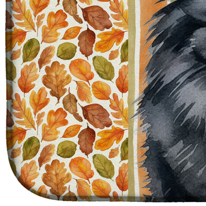 Tapis de vaisselle noir Pomeranian Heirloom
