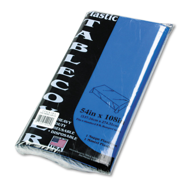 Tablemate® Table Set® Rectangular Table Covers Tablecloth, Blue