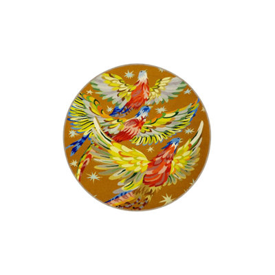 Orange Bird Modern Decorative Rug