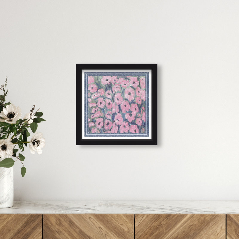 Night Blooms Print by Oliver Gal, 13.5"H x 13.5"W, Black Shadowbox