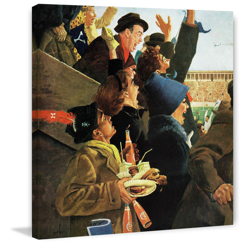 " Yale Vs. Harvard " by George Hughes Painting Print, 18" H x 18" W