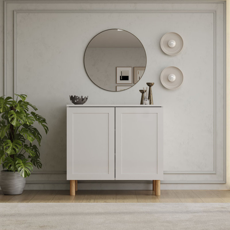 Buffet de 35 po de largeur Boli, Blanc, 35 po de largeur
