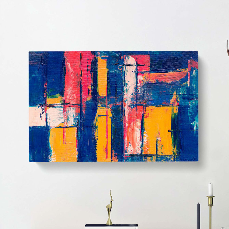 Abstract Art Painting Vol.366 by S.Johnson - Wrapped Canvas Painting, 35cm H x 50cm W x 3cm D