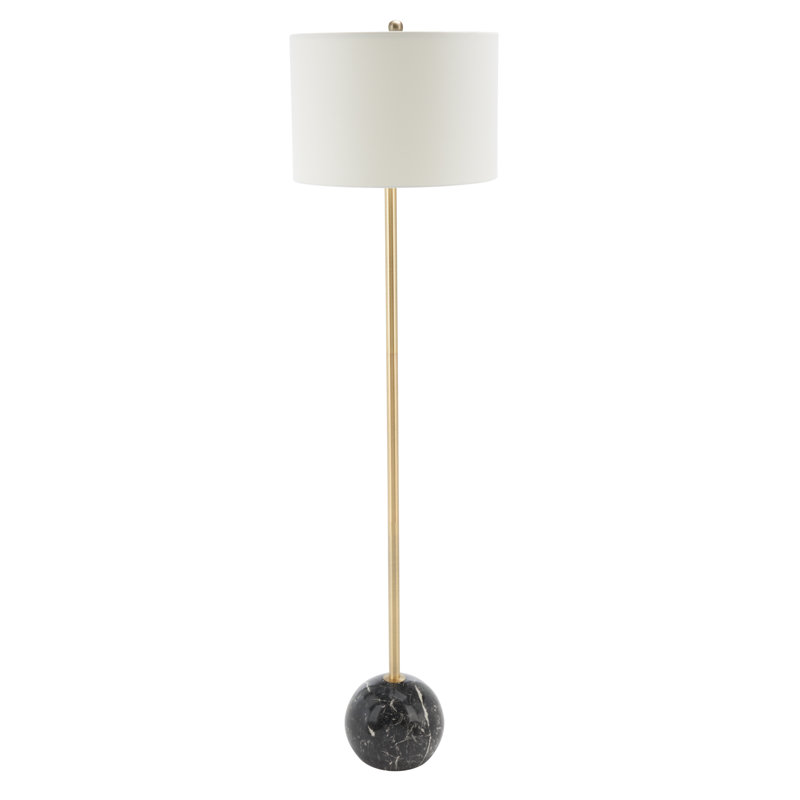 Lampe sur pied 64 po Lavera, Or / noir