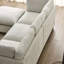 Canapé modulaire 96,5 po pour le salon, canapé rembourré en tissu de chenille doux avec rangement, canapé 3 places avec deux repose-pieds beige-448244933