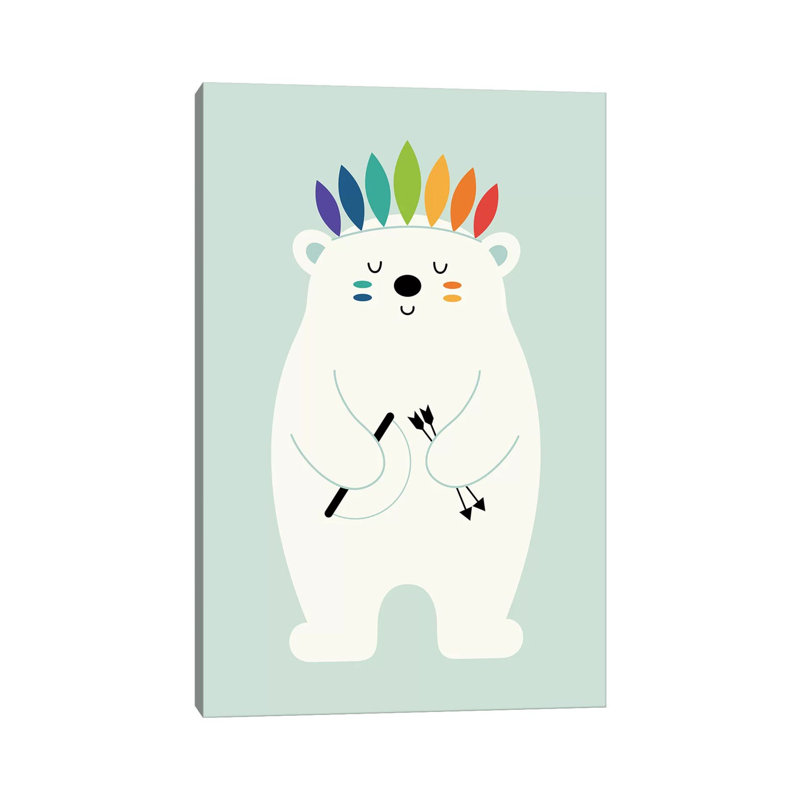 Be Brave Polar by Andy Westface - Wrapped Canvas Print, 20.32 cm H x 30.48 cm W