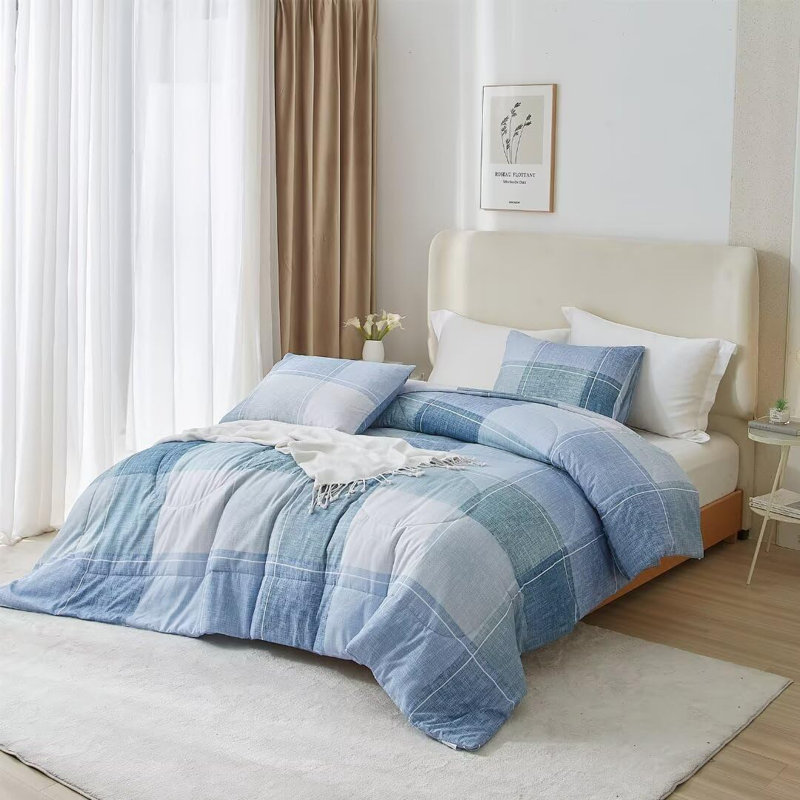 All-Season Boho Fluffy Floral Microfiber Comforter Set, Queen Comforter + 2 Standard Pillowcases, Floral 8