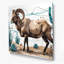 «Southwestern Cowboy Desert Animal» 65, art mural en métal beige-1809584595