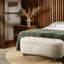Banc de rangement à dessus rabattable crème Boucle pour le salon ou la chambre à coucher avec charnières et pieds solides-1188028255