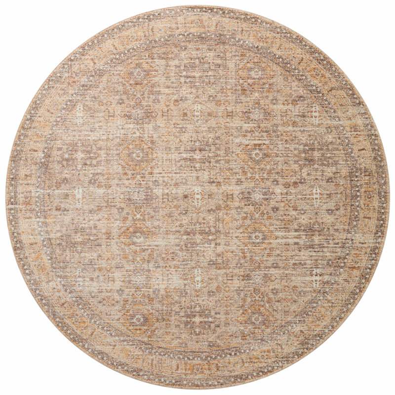 Angela Rose Traditional Oatmeal & Spice Rectangular Area Rug