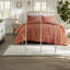 Elegant Rust Jacquard Bedding Set, Hypoallergenic Polyester For Modern Bedroom