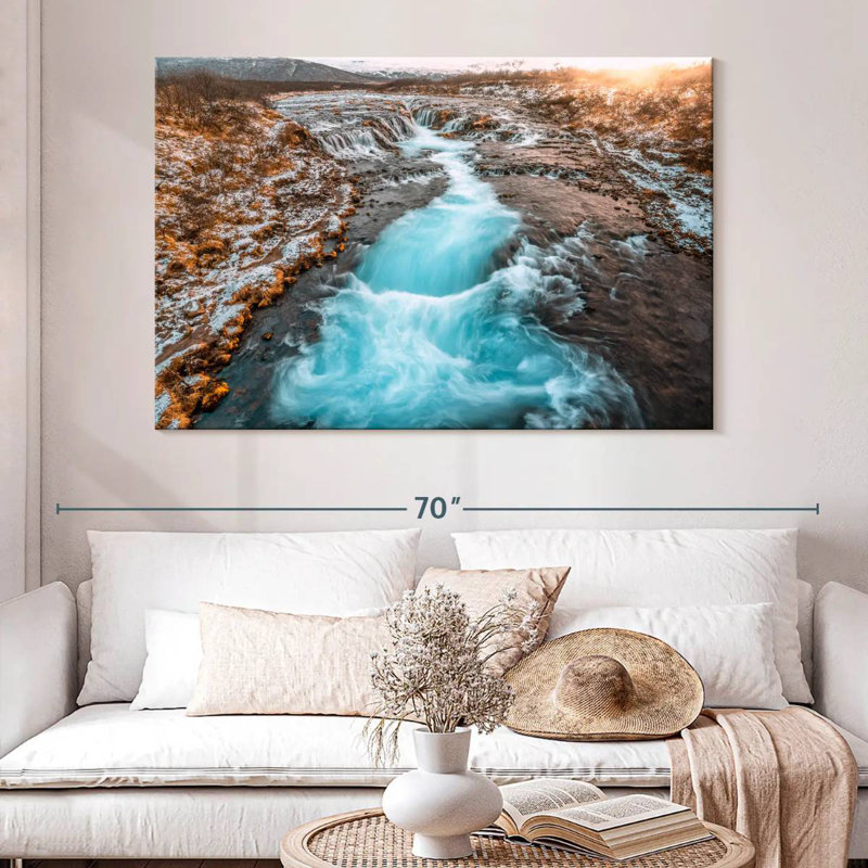Alvord Bruarfoss Iceland Waterfall, 34" H x 51" W