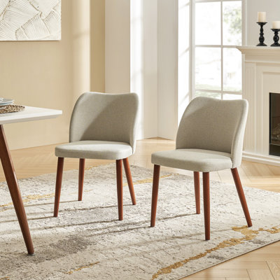 Kanalu Modern Dining Chair with Solid Wood Legs