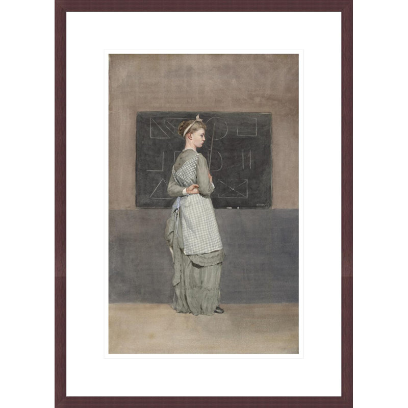 «Blackboard» par Winslow Homer - impression giclée sur cadre, H 21,75 po x l 15,89 po