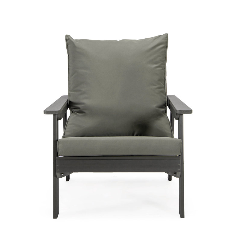 Chaise avec accoudoirs avec coussins amovibles Leisuremod, Taupe