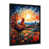 Impression noire sur toile encadrée sélectionné