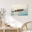 Tableau mural sur toile représentant un équipage de huit rameurs sur une eau dorée-316876306