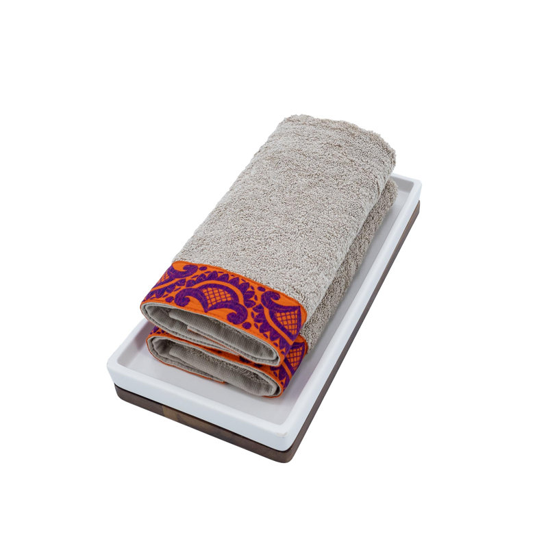 Serviette en coton chocolat, Beige