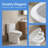 Modern One-Piece Dual Flush Toilet, 1.1/1.6 GPF, Tornado Flush, ADA Height 17", Rimless Design, Soft-Close Seat, Gloss White, Standard 12" Rough-In