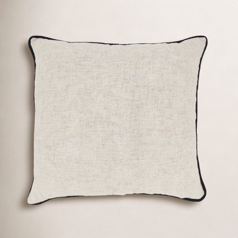 Toscana Collection Throw Pillow, Black, Down, Square 20"