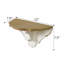 Tablette décorative en bois massif 2 pièces