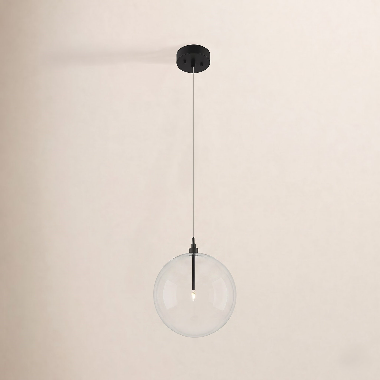 Jeanna Single Light Glass Dimmable Pendant, Oil Rubbed Bronze