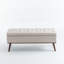 Banc de rangement moderne avec base en bois Delmy-100092951