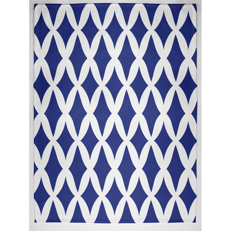 Cranston Plain Weave / Muslin Throw Blanket, Dark Blue