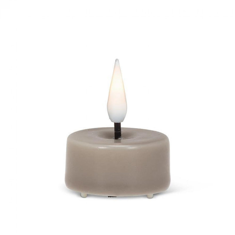 Ensemble de 6 bougies chauffe-plat à DEL, Gris