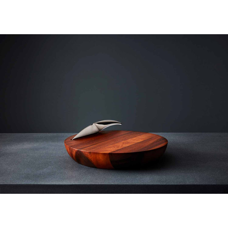 Nambe Harmony Cheese Board W/ Knife