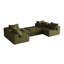 Ensemble de canapé modulaire rembourré moderne sans os, canapé modulaire en forme de L de 132 po avec 6 oreillers-730066857