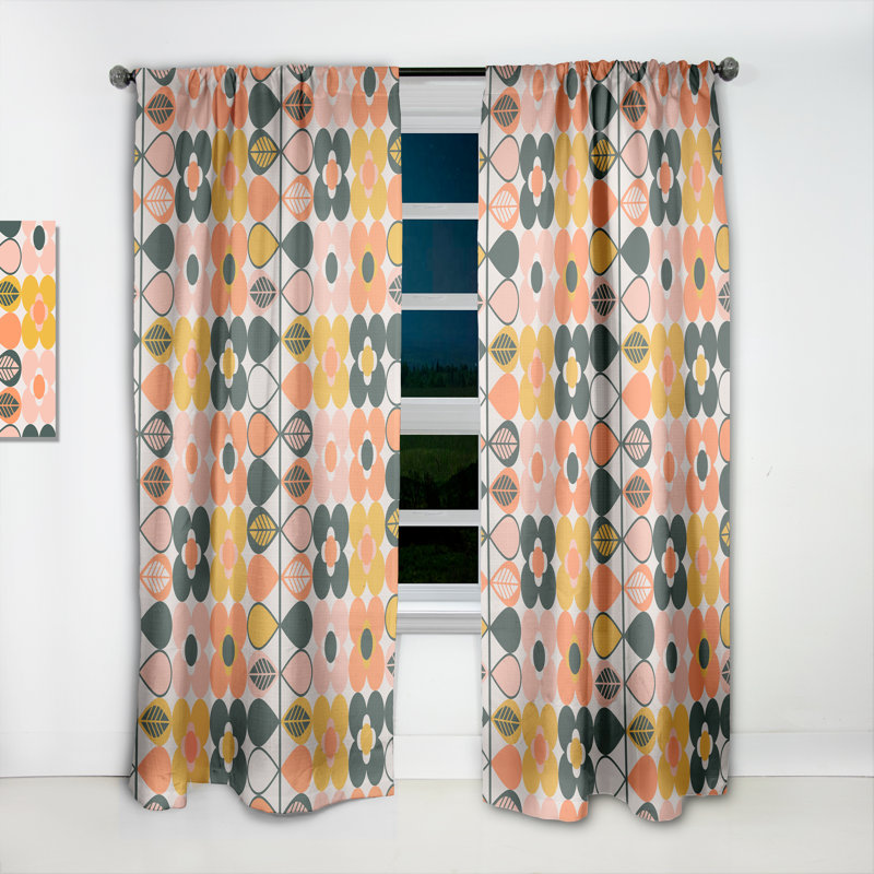Rideau en lin / polyester, L 52 po x L 95 po