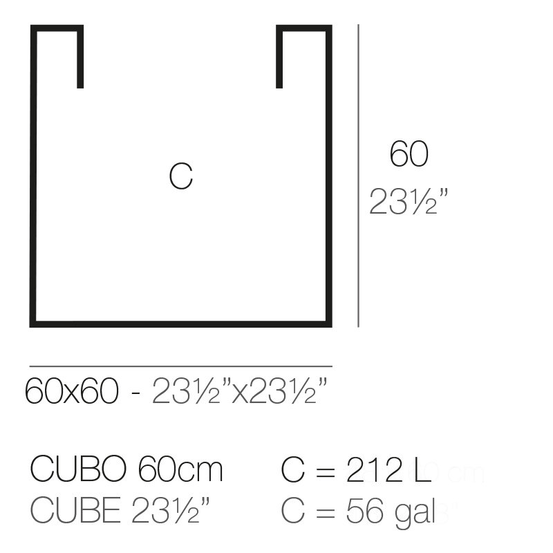 Cube - Resin Pot Planter - Basic, 23.5" H x 23.5" W x 23.5' D, White