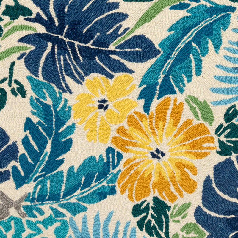 Schwanke Hand Hooked Floral Indoor / Outdoor Rug, Rectangle 2' x 5'