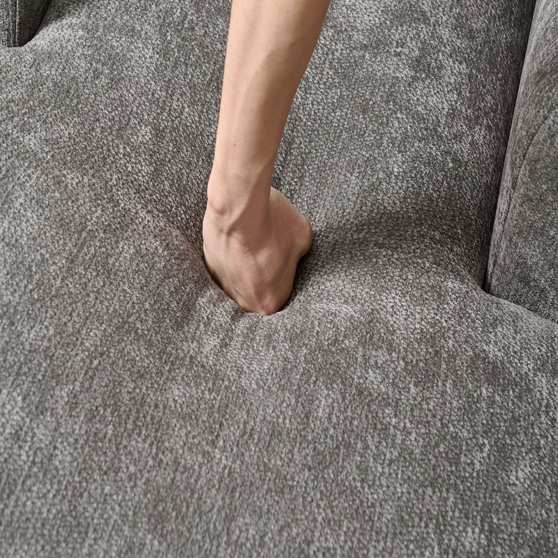 Méridienne de style moderne, fauteuil inclinable rembourré en tissu, fauteuil de repos, Gris