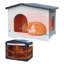 Maison pour chat intérieure / extérieure en PEHD résistante aux intempéries avec doublure isolée et porte de secours
