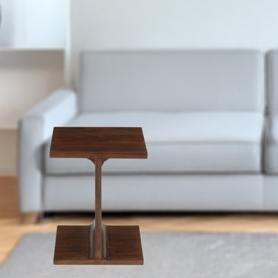 Table d'appoint moderne en bois massif Gundars