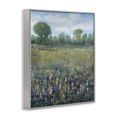 Lilac & Wildflower Fields Framed Giclee Art by Tim OToole