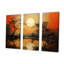 Moon on Tangerine Twilight Landscape I - Moon, art mural sur toile-107759566-107759560