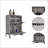 6-Bottle Rectangle Bar Cabinet