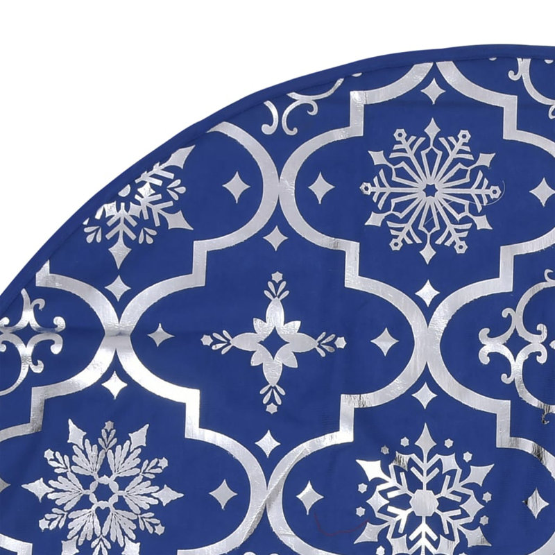Tapis d'arbre de Noël artificiel Luxury, H 48 po x l 48 po, Bleu